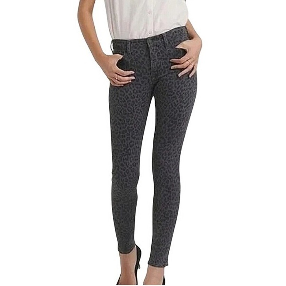 LUCKY‎ BRAND Gray Animal Print Ankle Skinny Jeans Size 8/29